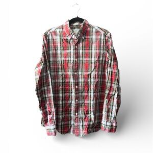 J. Crew Men's Cotton Plaid Sportsmen Outfitter Button Down Shirt